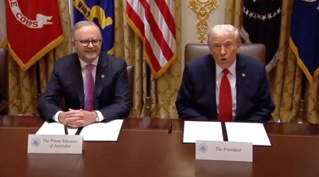 'Watch that': Trump fumes after cameraman bumps into 400-year-old mirror at White House event