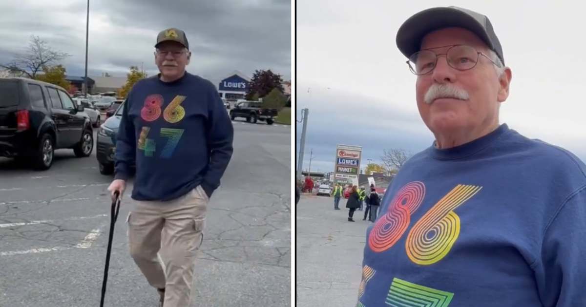 An anti-Trump protester sparked a federal investigation after being caught on video calling for President Trump’s death (X/Libs of Tiktok)