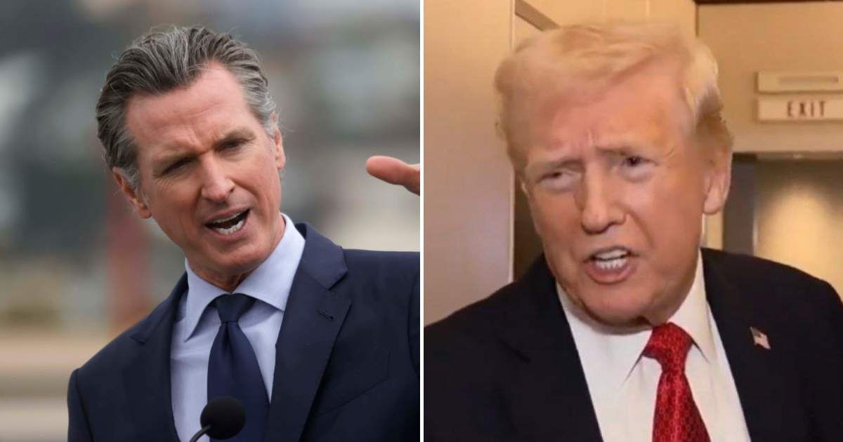 Trump says California will receive 'zero dollars' from the federal government to give free stuff to illegals (Getty Images, @EricDaugh/X)