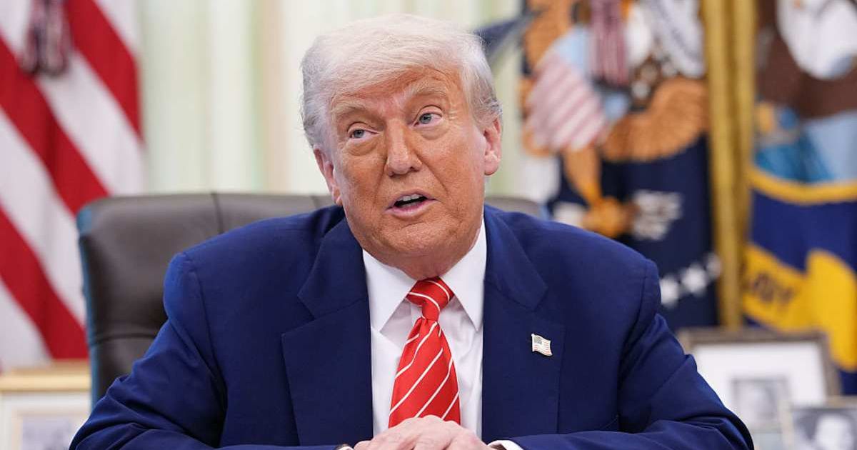 President Donald Trump spoke to reporters in the Oval Office of the White House on May 30 in Washington, DC (Getty Images)