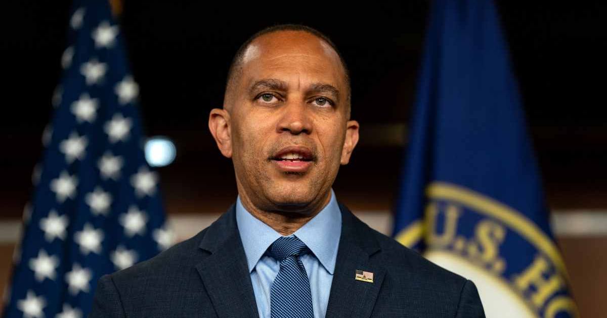 House Minority Leader Hakeem Jeffries spoke during a news conference at the US Capitol on June 14, 2024 in Washington, DC (Getty Images)