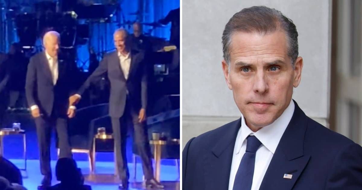 Hunter Biden criticized Barack Obama for leading Joe Biden off stage at a 2024 Hollywood fundraiser (Getty Images and X @chrissgardner)