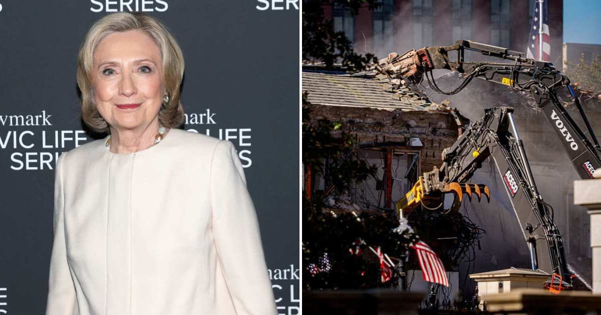 Hillary Clinton urged voters to oppose Donald Trump’s White House construction, saying it’s not his house (Getty Images)