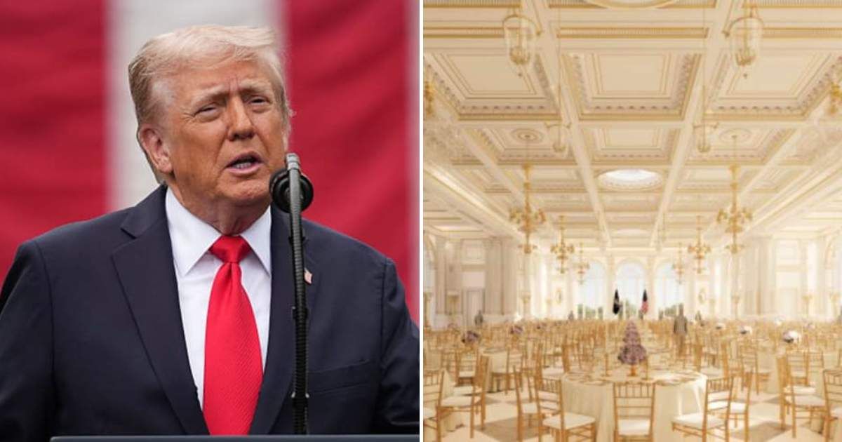 Donald Trump will be spending $250 million on the project, saying it will ease hosting large events limited by space constraints (Getty Images, White House.gov)