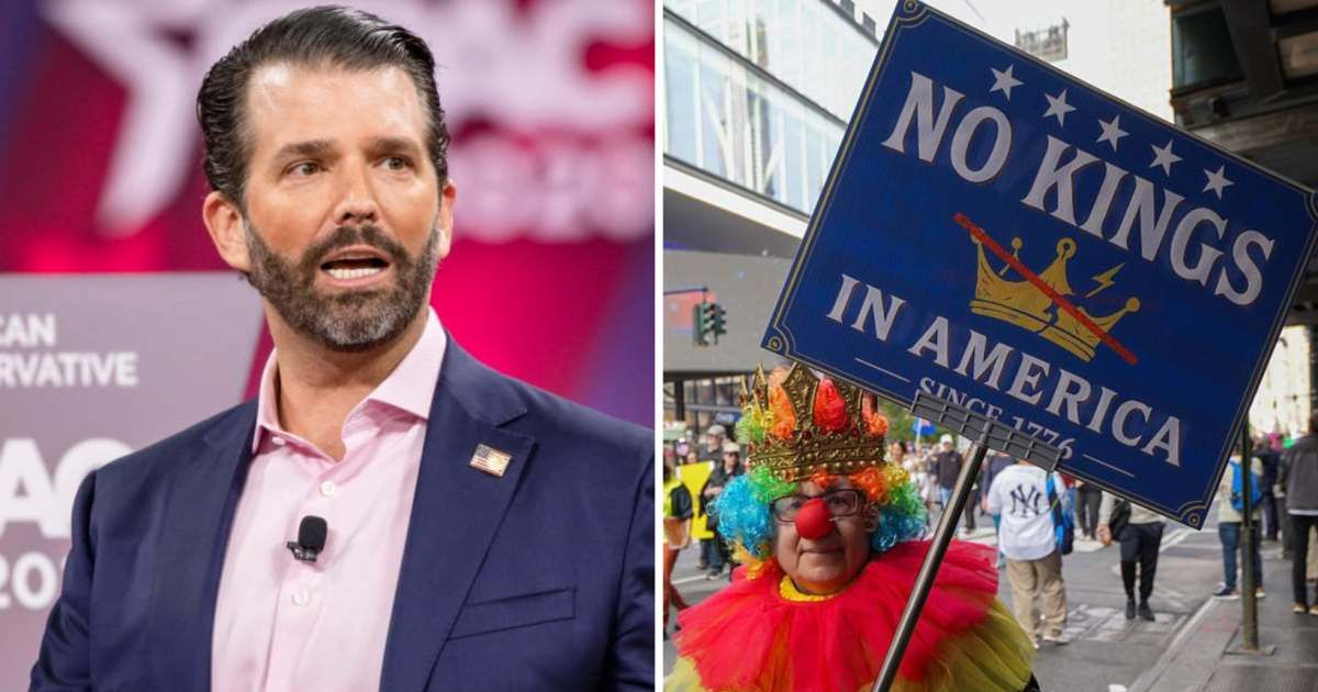 Donald Trump Jr says 'No Kings' protesters are delusional (Getty Images)