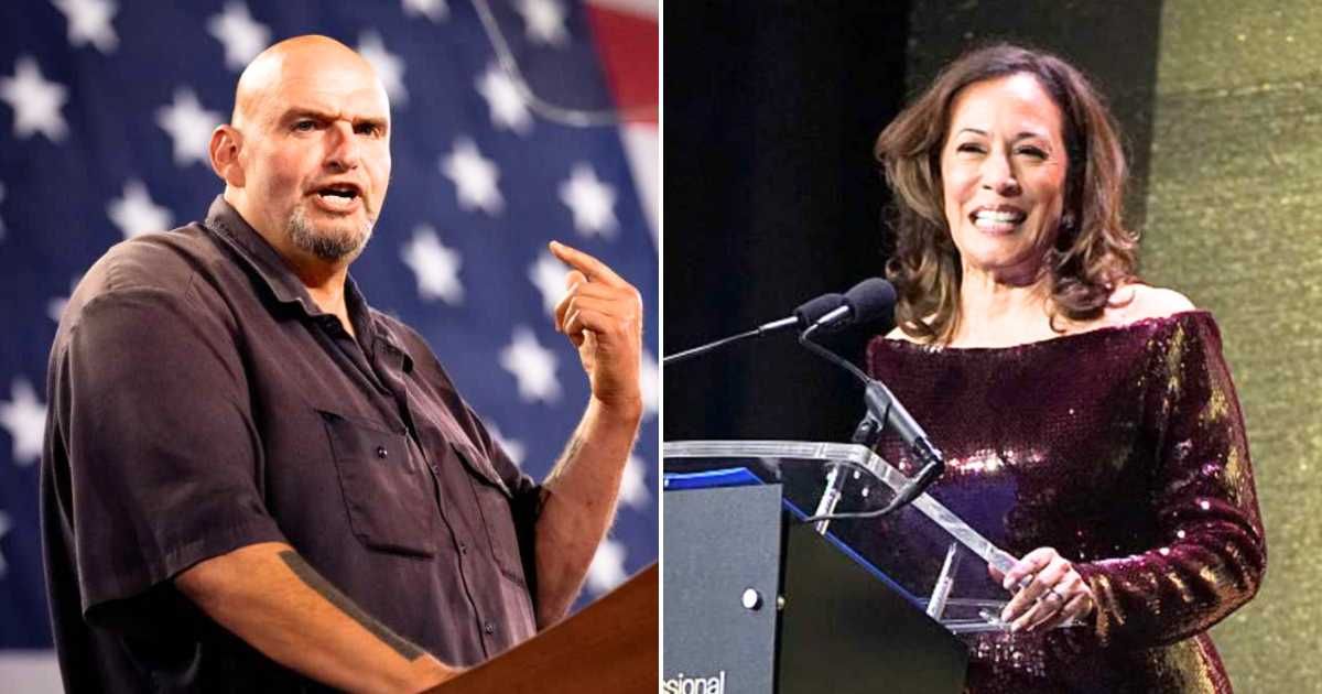 John Fetterman didn’t hold back on Fox News Wednesday night, October 22, as he ripped into former Vice President Kamala Harris (Getty Images)