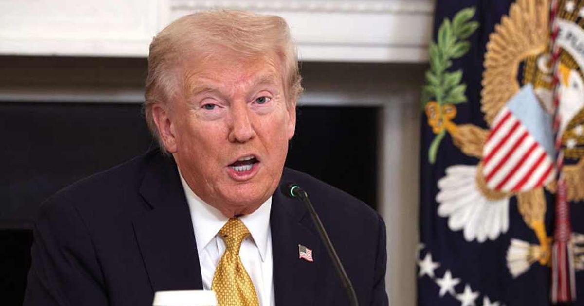Donald Trump said his billionaire friend, who loves the military and the country, sent a $130 million check to ensure troops were paid (Alex Wong/Getty Images)