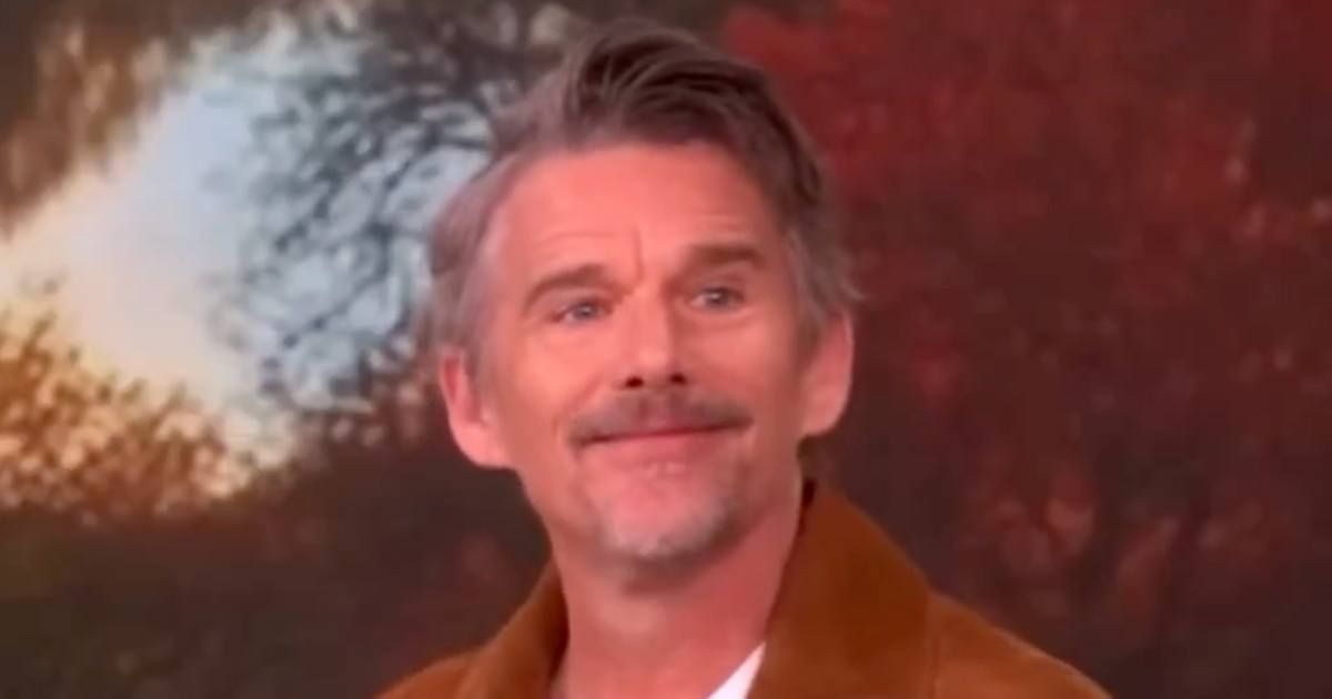 Ethan Hawke attacked President Donald Trump's integrity during his Wednesday, October 22, appearance on 'The View' (@MarcoFoster_/X)