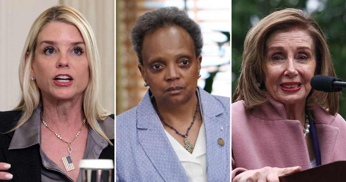 Pam Bondi moved against Lori Lightfoot over her unmasking plan while Nancy Pelosi faced a federal letter warning her not to impede ICE and other federal agents (Getty Images)