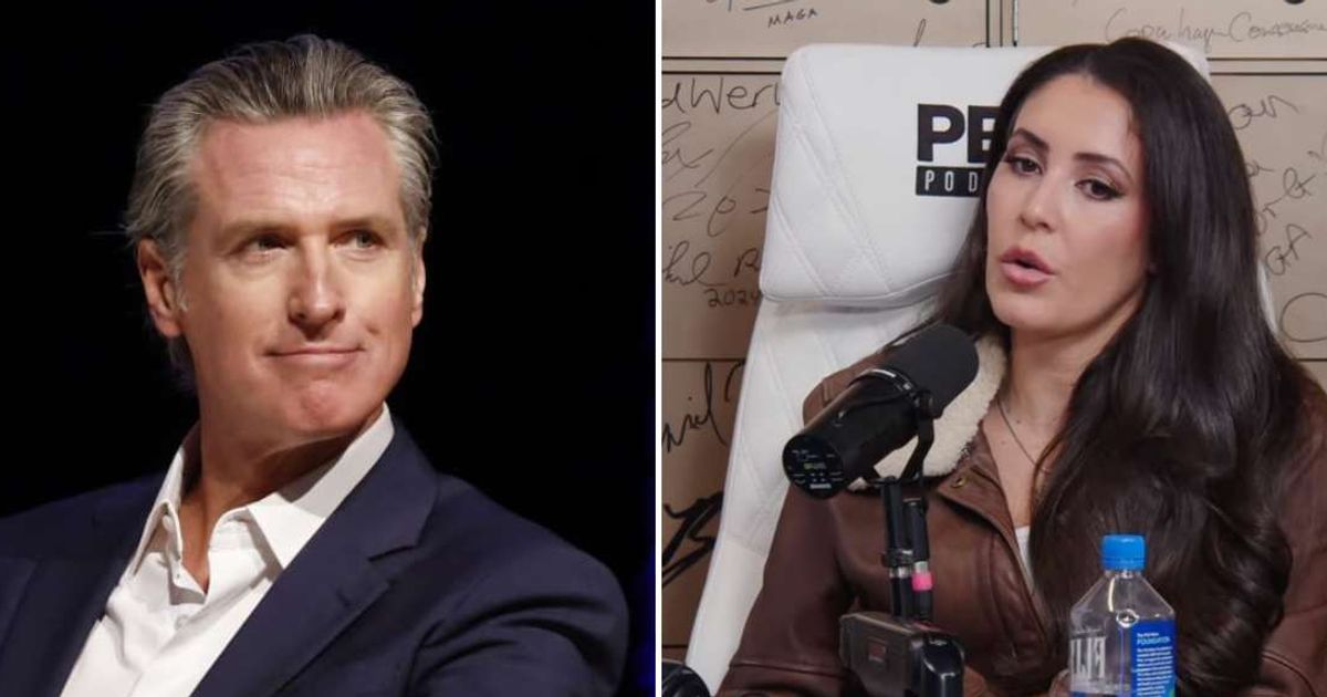 Florida Republican Rep Anna Paulina Luna criticized California Gov Gavin Newsom during an appearance on the ‘PBD Podcast’ (PBDPodcast/YouTube, Getty Images)