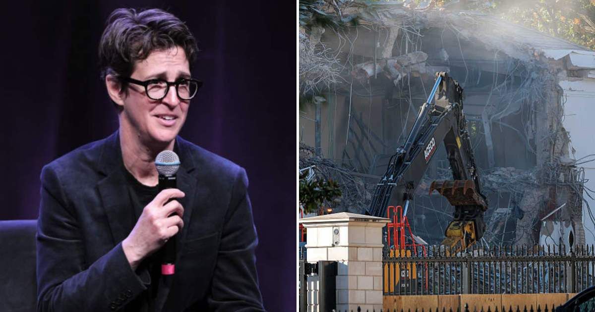 A viral claim said a video showed Rachel Maddow crying about White House renovations (Getty Images)