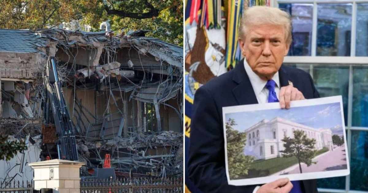 In late October 2025, the East Wing of the White House was torn down as part of President Donald Trump’s plan to construct a new ballroom (Getty Images, @WhiteHouse/X)