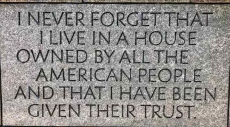 Fact Check: Did East Wing demolition destroy FDR’s 'A house owned by Americans' quote plaque?