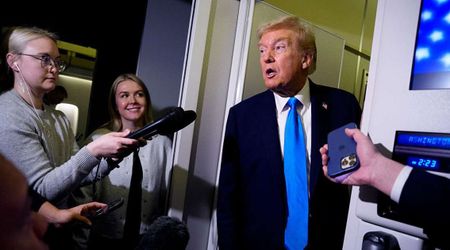 Trump tells reporters they were ‘so well behaved’ aboard Air Force One