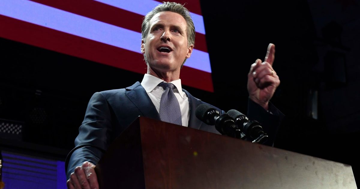 California Gov Gavin Newsom did not hide his intent to run in the 2028 presidential race during a CBS interview on Thursday, October 23 (Getty Images)