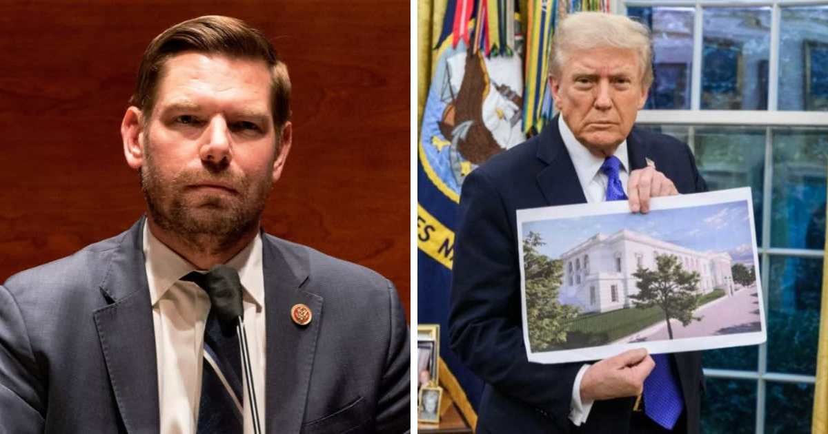 Rep Eric Swalwell said that any Democrat seeking the 2028 nomination has to pledge to destroy the White House ballroom built under President Donald Trump’s leadership (Getty Images)