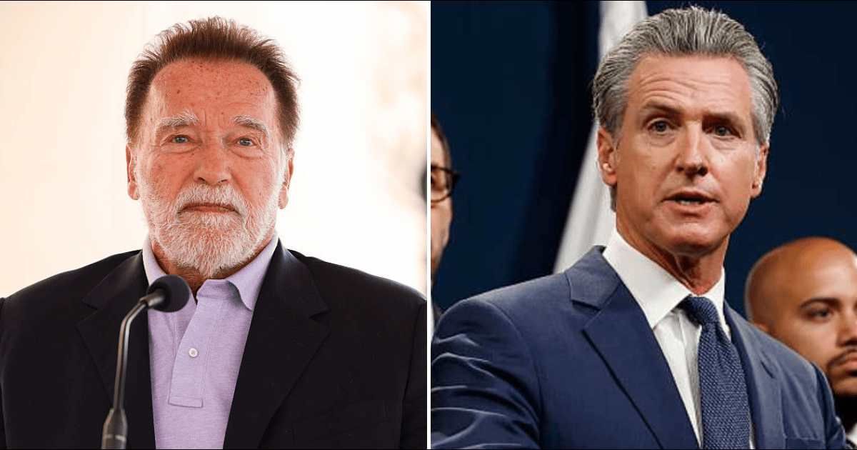 Arnold Schwarzenegger dismissed Gavin Newsom’s claim that his proposed redistricting plan for California is temporary (Getty Images)