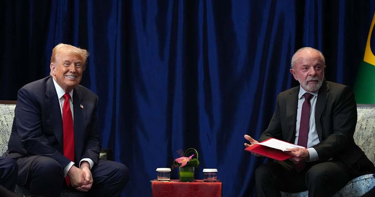 Luiz Inacio Lula da Silva said there was no time to waste on journalists, as Donald Trump called their questions boring (Andrew Harnik/Getty Images)