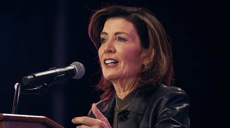 ‘Tax the rich’ chants erupt as Gov Kathy Hochul speaks at Zohran Mamdani’s NYC rally