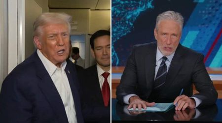 Jon Stewart says Trump’s 90,000 square foot ballroom signals a plan for a third term