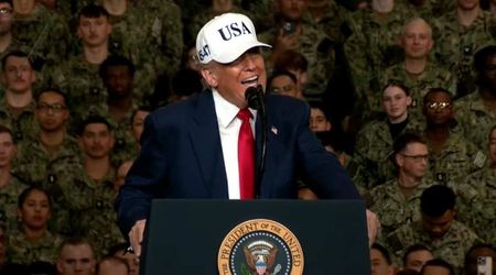 Trump jokes ‘I don’t like good-looking people’ while addressing troops in Japan