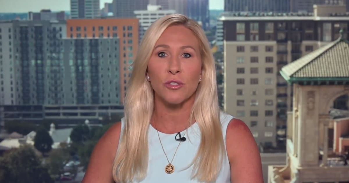 Rep Marjorie Taylor Greene lashed out at House Speaker Mike Johnson on Tuesday, October 28, in a social media post criticizing his handling of the government shutdown and mocking the GOP’s lack of a healthcare plan (@RepMTG/X)