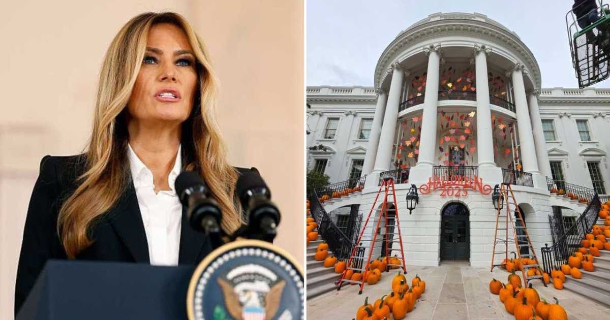 Melania Trump kicks off first holiday season since 2020 with fall-themed White House Halloween decor