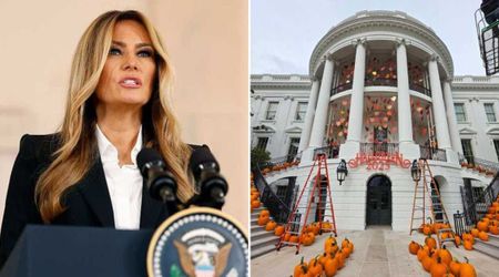 Melania Trump kicks off first holiday season since 2020 with fall-themed White House Halloween decor