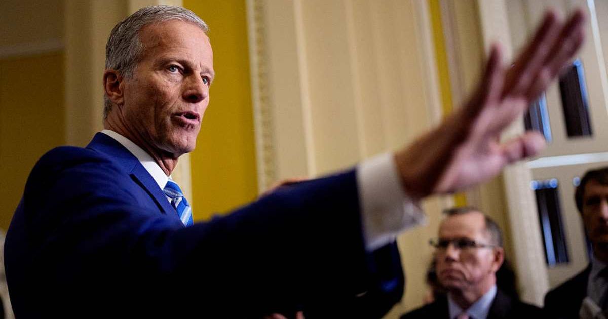 Senate Majority Leader John Thune revealed that Democrats had rejected GOP-led bills to end the shutdown 13 times and called a SNAP-only proposal a 'cynical attempt' to avoid reopening the government (Getty Images)
