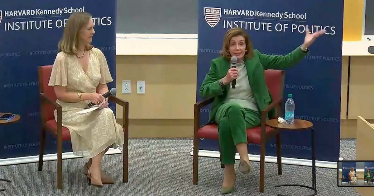Nancy Pelosi shifted tone mid-sentence at Harvard, blasting hypocrisy among religious leaders and asking, 'You’re people of faith?'(@JasonJournoDC/X)