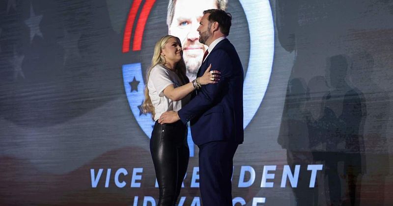 Erika Kirk speaks at emotional Turning Point rally with JD Vance: ‘Find your voice’