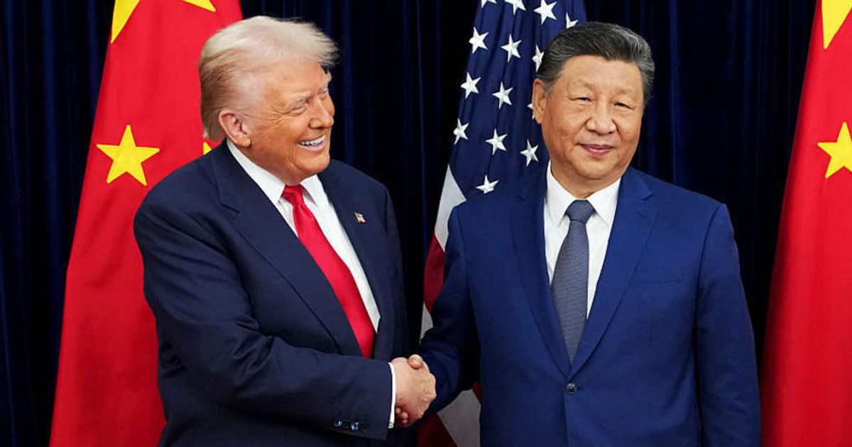 Donald Trump praised Xi Jinping, calling him 'a very tough negotiator,' and said they share 'a great relationship' (Getty Images)
