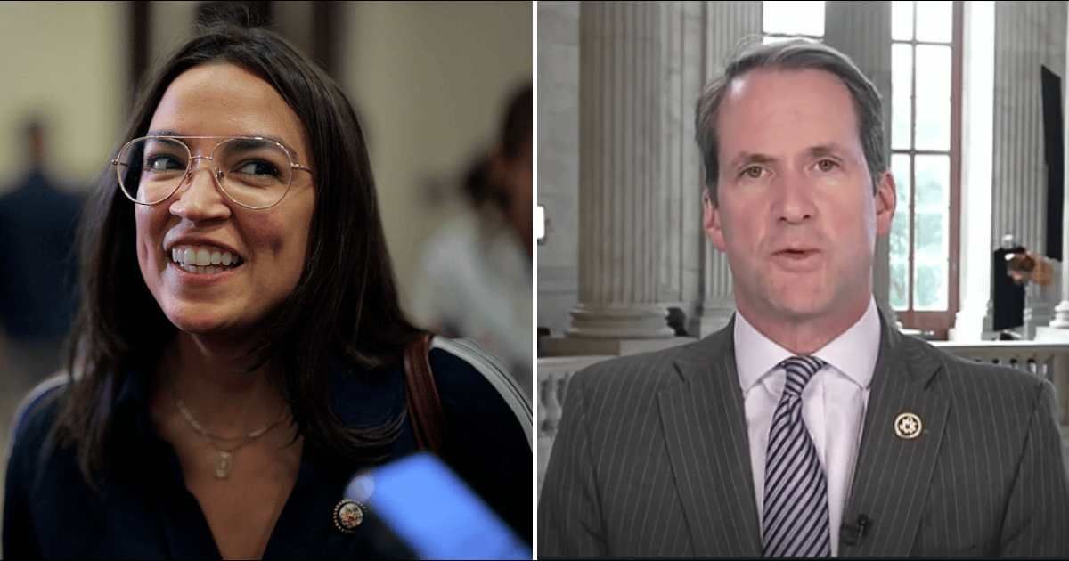 Jim Himes used Alexandria Ocasio-Cortez as an example to highlight the danger of normalizing illegal killings for political gain (MSNBC, Getty Images)
