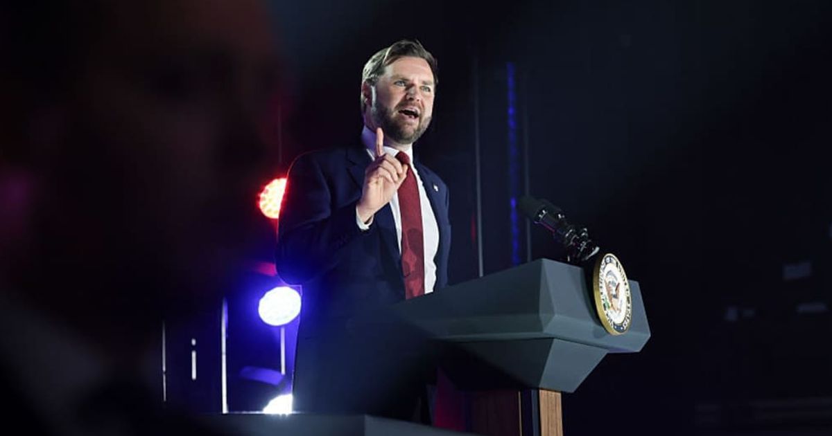 US Vice President JD Vance speaks during a Turning Point USA event where U.S. Vice President JD Vance is expected, at the Pavilion at Ole Miss at the University of Mississippi, on October 29, 2025 in Oxford, Mississippi (Getty Images)