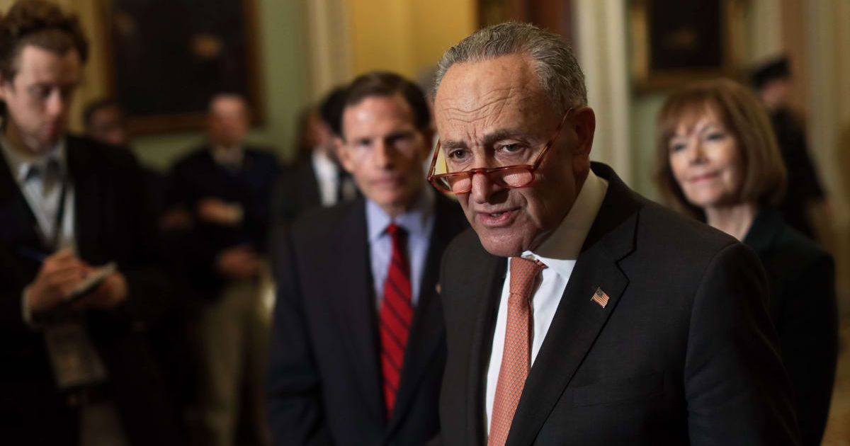 Senate Minority Leader Chuck Schumer sharply criticized President Donald Trump on Thursday, October 30, saying that he was handing out American-made technology straight into the hands of their biggest rival (Getty Images)