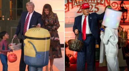 Trump revives viral 2019 'candy on the head' move at White House Halloween celebration