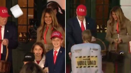 Mini Trump, Melania and ‘party pooper’ steal spotlight as president hosts Halloween bash