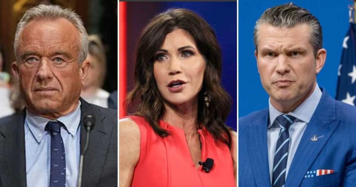 Gavin Newsom mocked Pete Hegseth, Kristi Noem, and Robert F Kennedy Jr by sharing spoof Halloween costumes inspired by them (Getty Images)