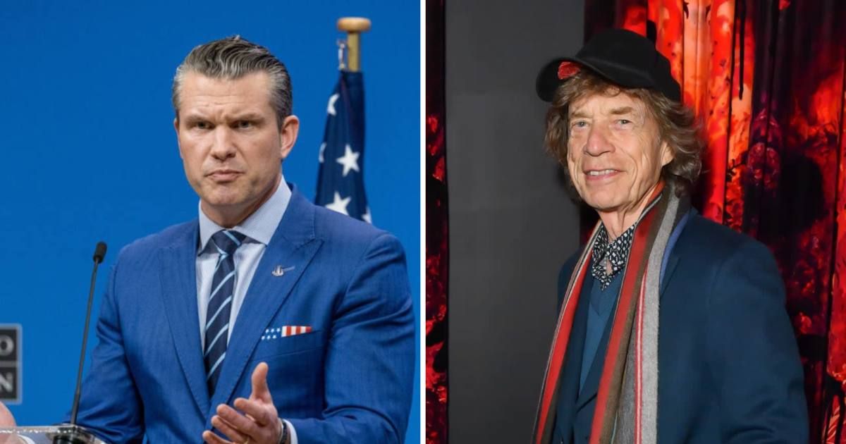Talk of a heated exchange between Pete Hegseth and Mick Jagger fueled online debate (Getty Images)