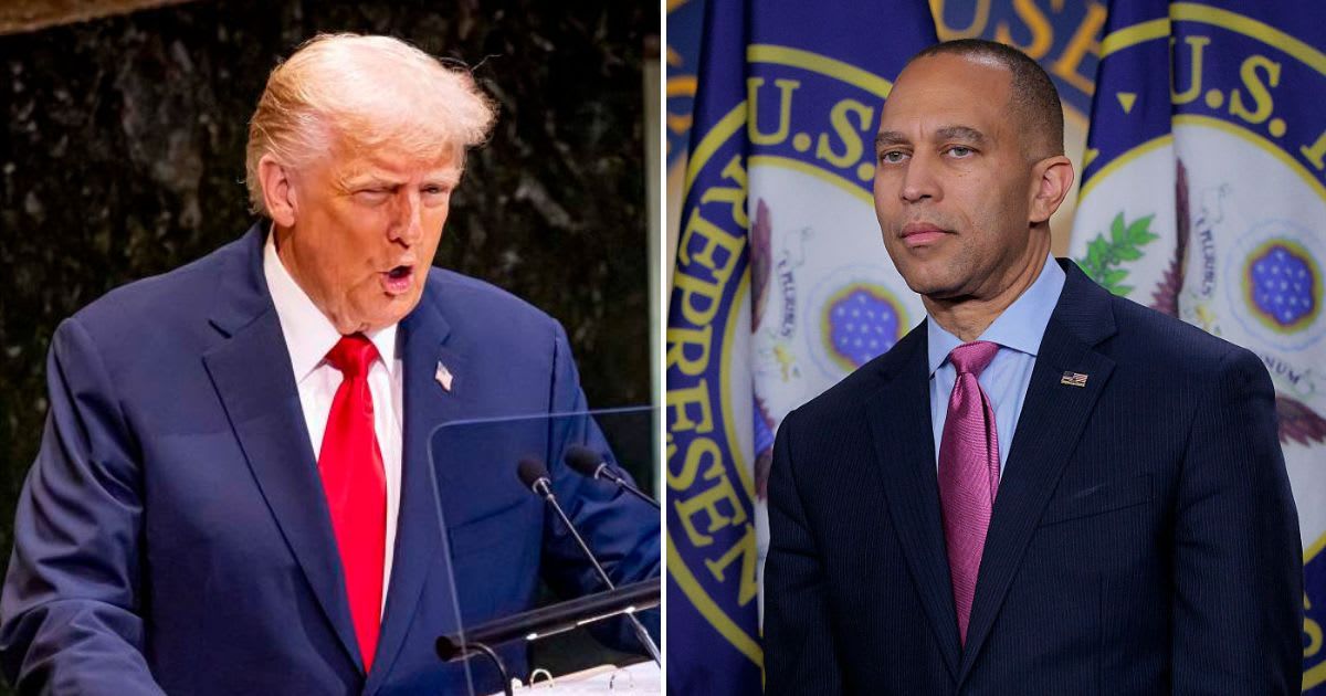 Hakeem Jeffries refuses to take responsibility and blames Donald Trump as New York’s busiest airport faces ground stop (Getty Images)
