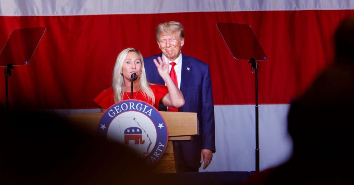 Marjorie Taylor Greene spoke about her strong relationship with Donald Trump (Anna Moneymaker/Getty Images)