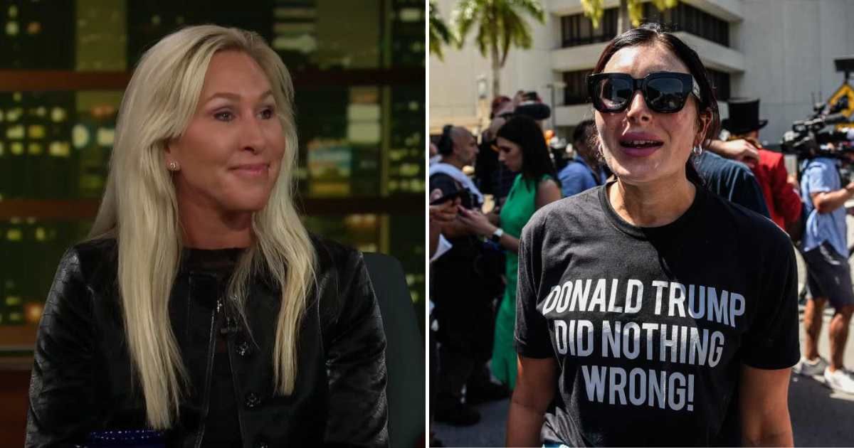Laura Loomer slammed Marjorie Taylor Greene on X (formerly Twitter) after her recent appearance on 'Real Time with Bill Maher) (Real Time with Bill Maher/YouTube, Getty Images)