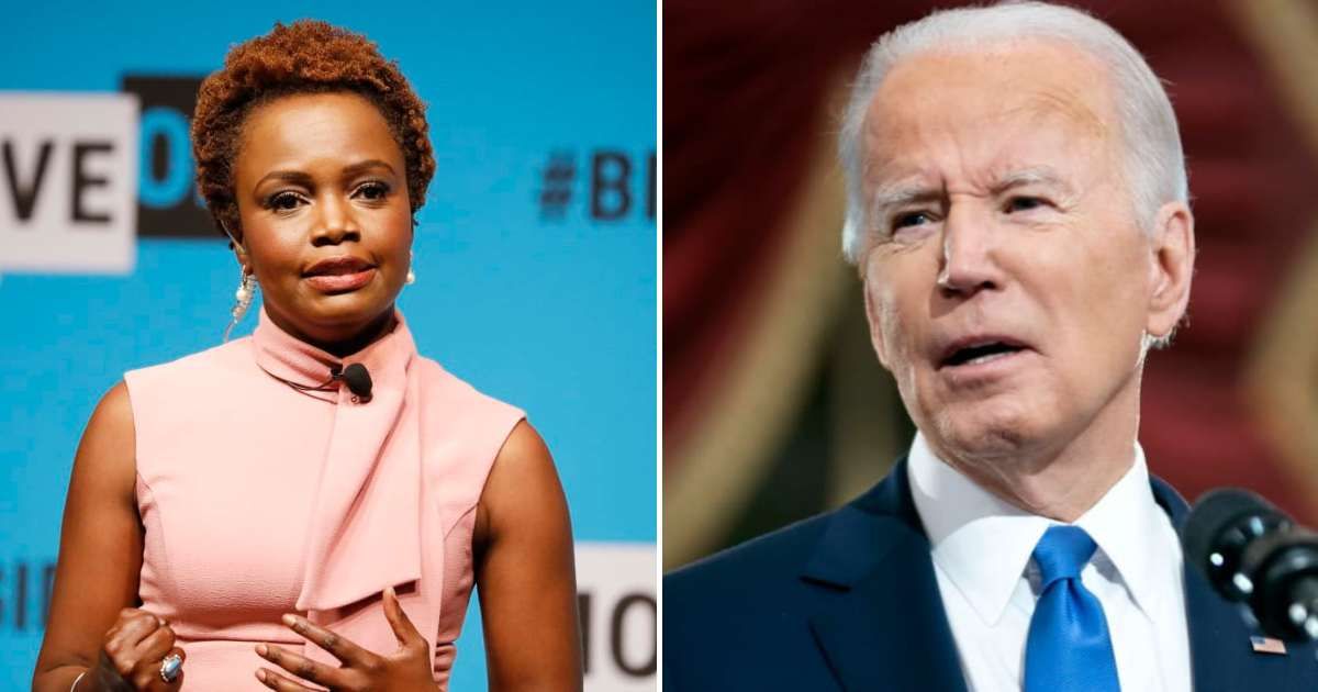 Former White House press secretary Karine Jean-Pierre argued videos of former President Joe Biden looking lost 'was not actually what was happening' (Getty Images)