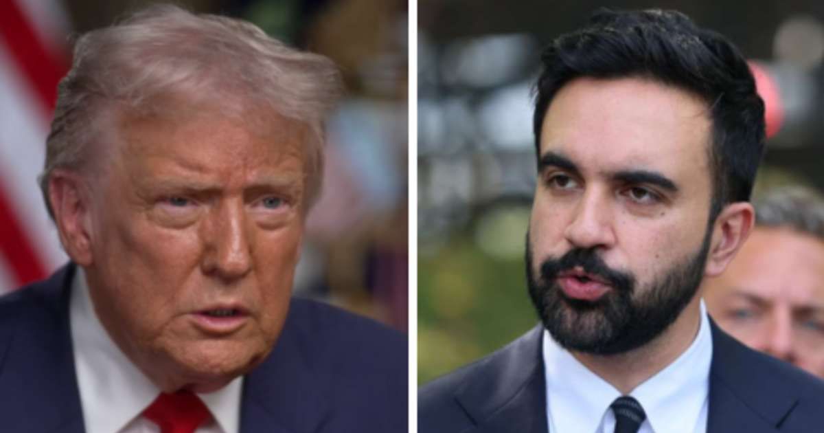 Donald Trump weighed in on comparisons to Zohran Mamdani during his '60 Minutes' that aired on Sunday, November 2 (Screenshot/60 Minutes/YouTube, Michael M Santiago/Getty Images)