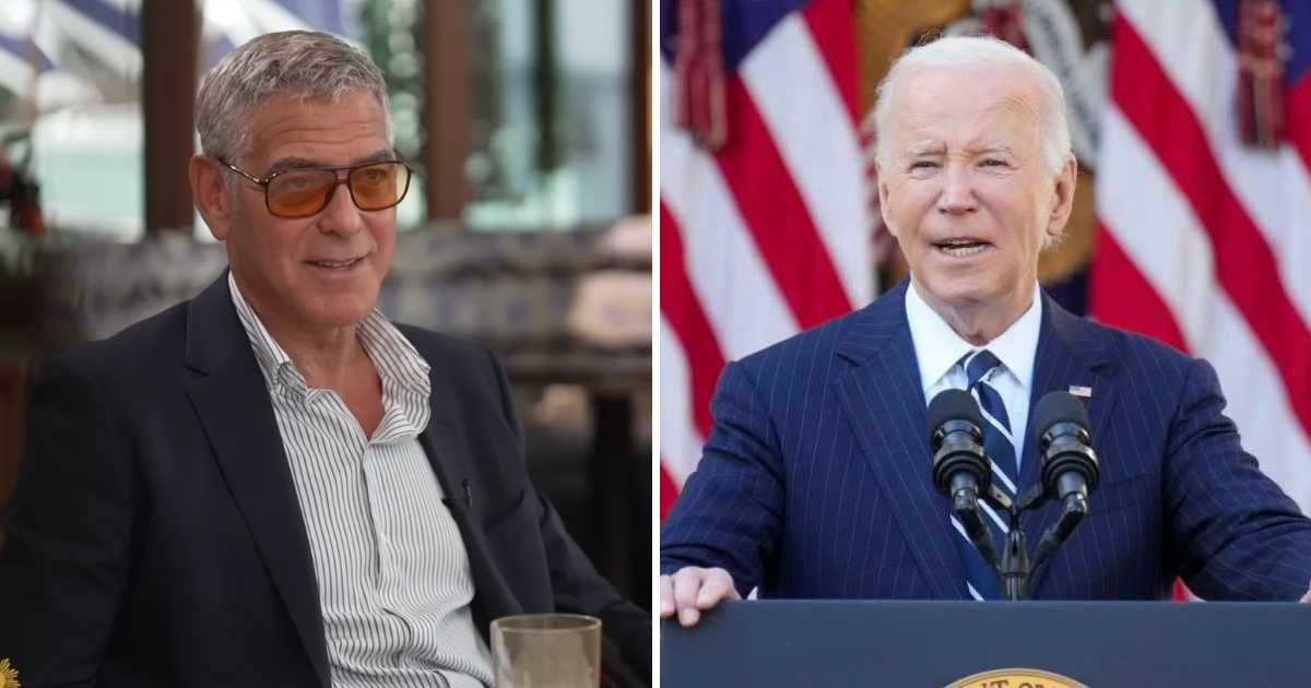 George Clooney discussed his op-ed urging Joe Biden to drop out of the 2024 race in his recent 'CBS Sunday Morning' interview (CBS Sunday Morning/YouTube, Getty Images)
