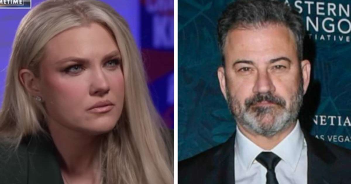 Erika Kirk discussed Jimmy Kimmel controversy with Jesse Watters on Fox News (Screengrab/Fox News/YouTube, Mindy Small/Getty Images)