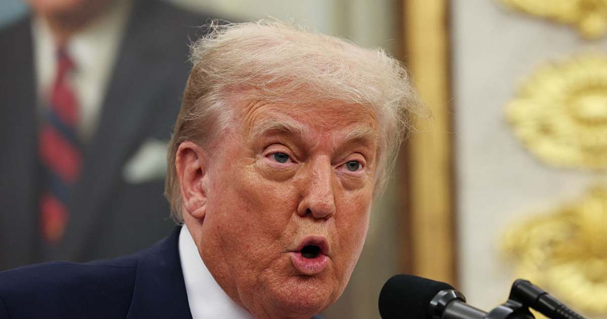 Speaking to business leaders at the American Business Forum in Miami, President Donald Trump lambasted Zohran Mamdani’s election win and criticized Democrats (Getty Images)