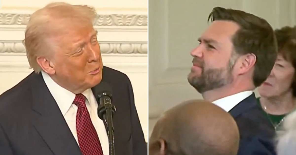President Donald Trump roasted Vice President JD Vance during a breakfast with Republican senators (Fox News)