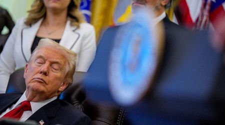 Trump sparks health concerns after appearing to be ‘asleep’ during Oval Office meeting
