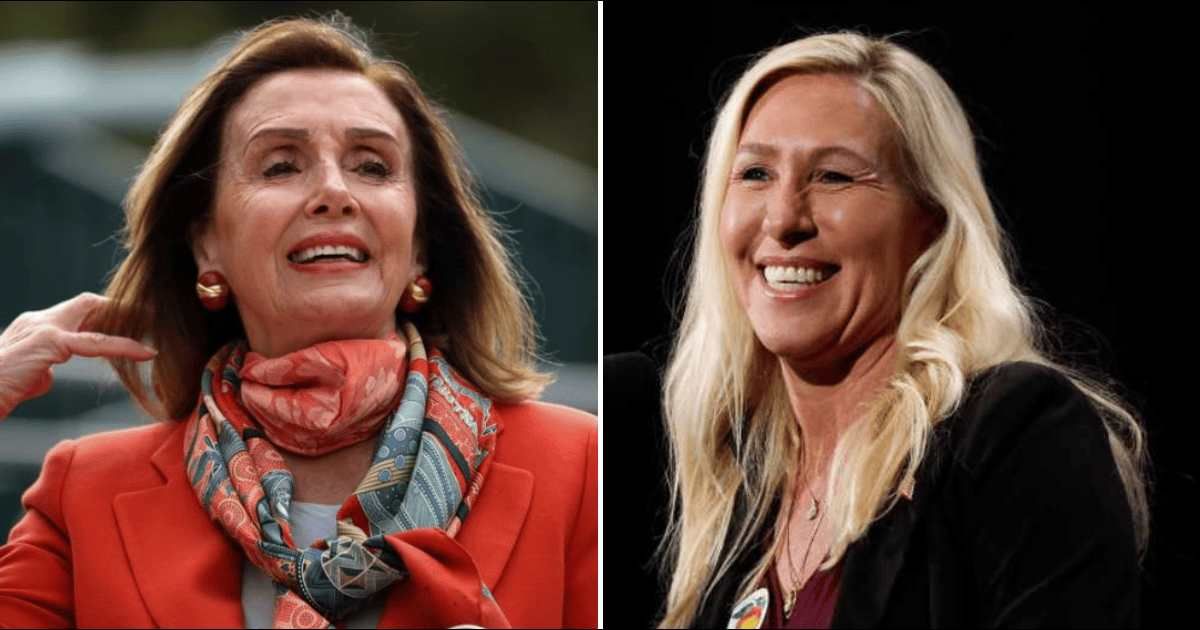 Marjorie Taylor Greene spoke positively about Nancy Pelosi during an appearance on CNN on Thursday, November 6 (Getty Images)